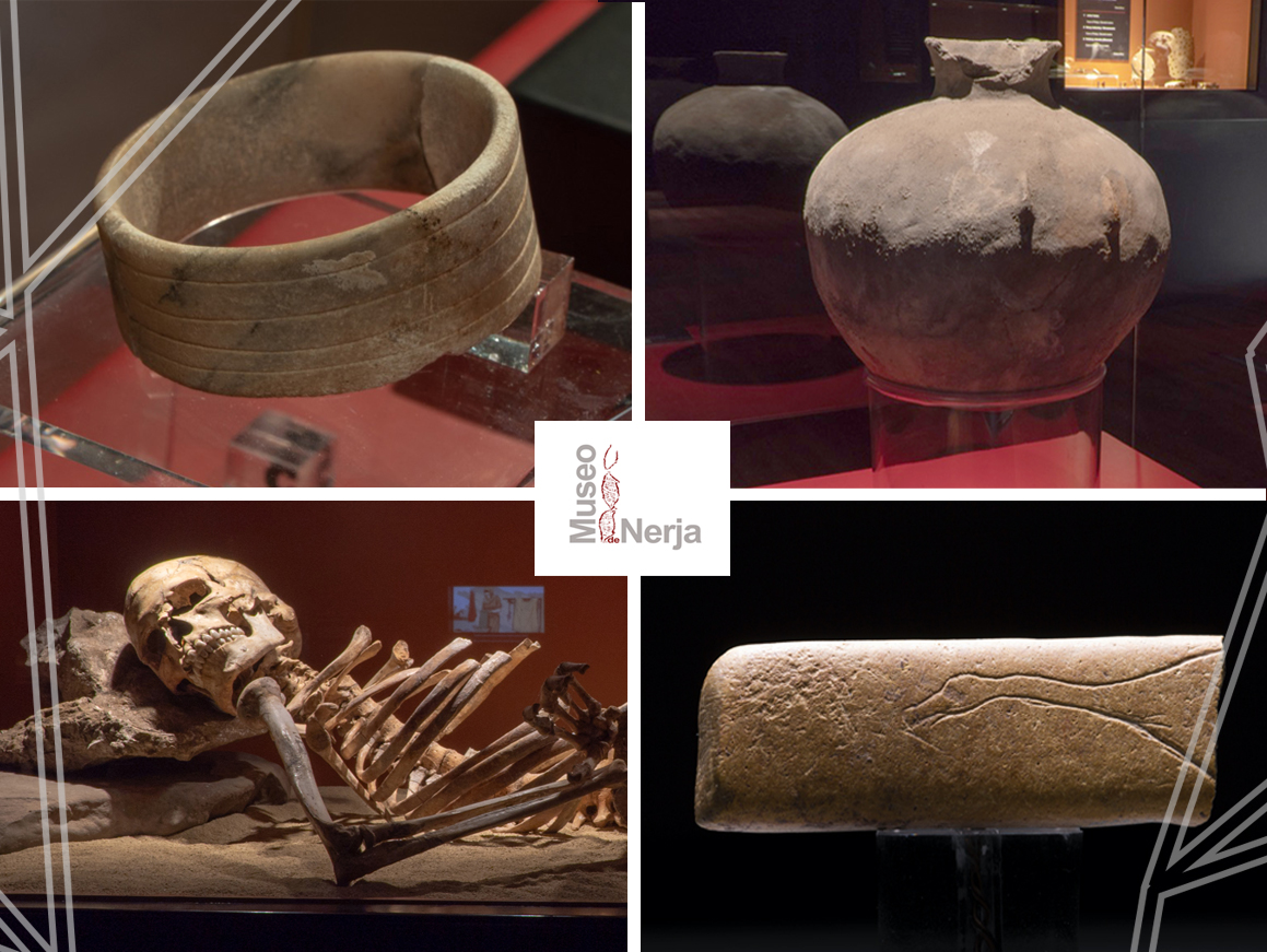 Hallazgos de la Cueva de Nerja expuestos en el Museo de Nerja